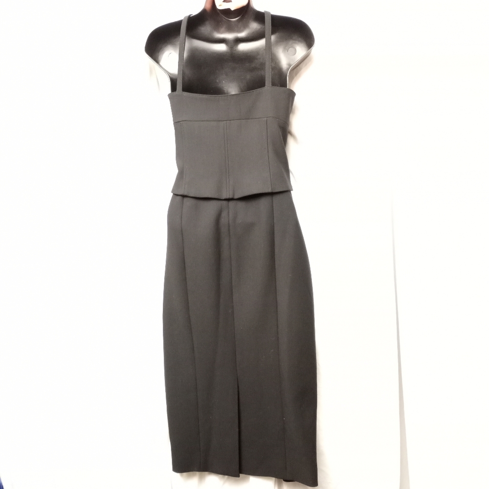 CINQ A SEPT Demia Sleeveless Bustier Ponte Midi Dress - Picture 3 of 7